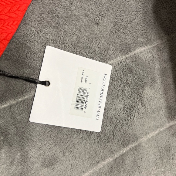 Beach Riot Jessica Top Merry Red cable size Large - Picture 8 of 8